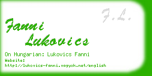 fanni lukovics business card